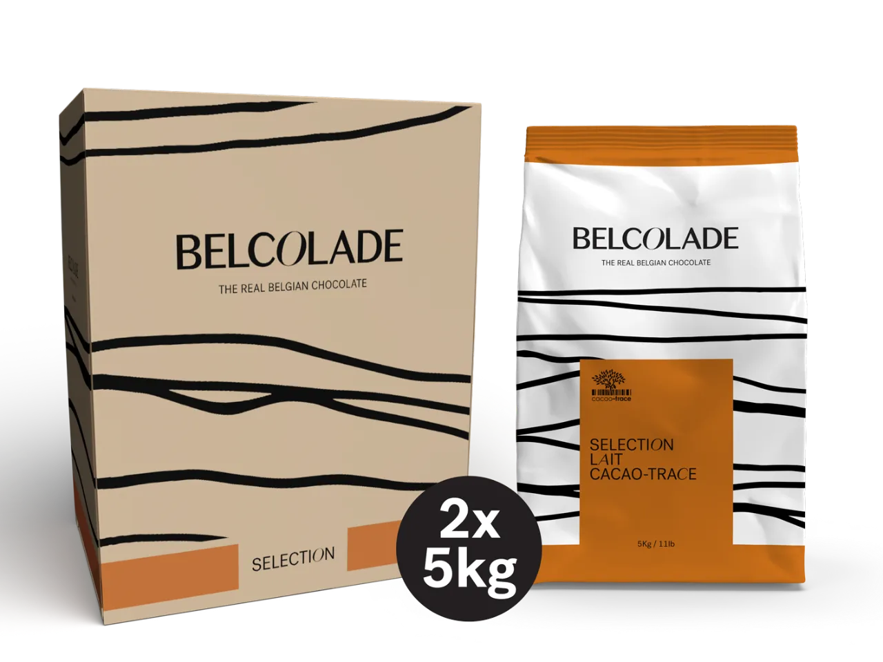 チョコレート　Bblcolade　5k Belcolade Selection Lait G Cacao-Trace - Puratos